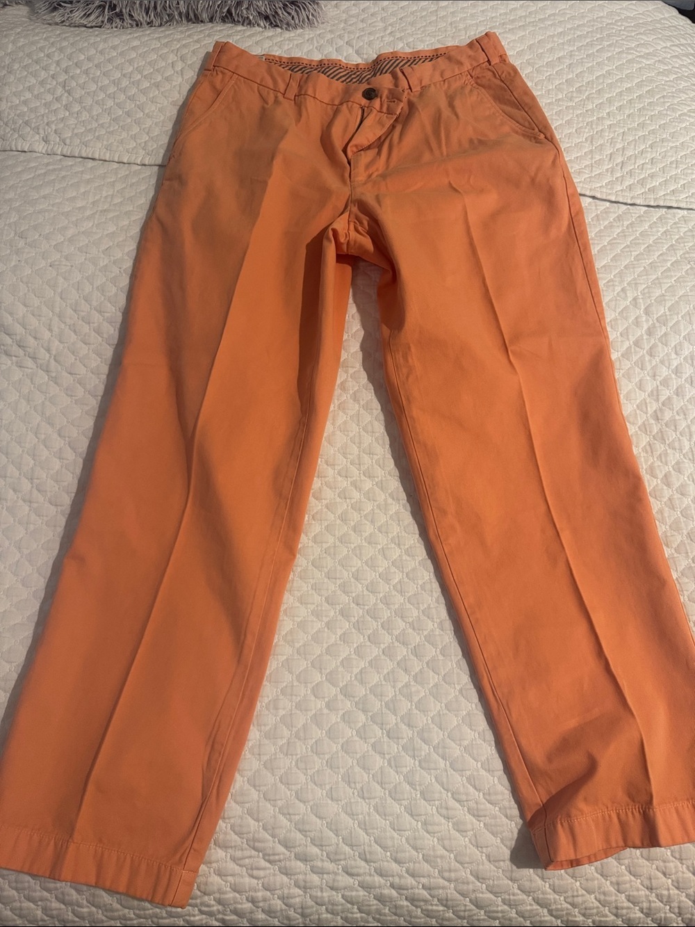 Brooks Brothers Orange Cotton Chino Pants